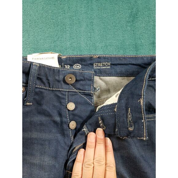 C&A Jeans Sz 28x28 Mens Blue Denim Stretch Pants Straight Button Closure NWT - Picture 5 of 13